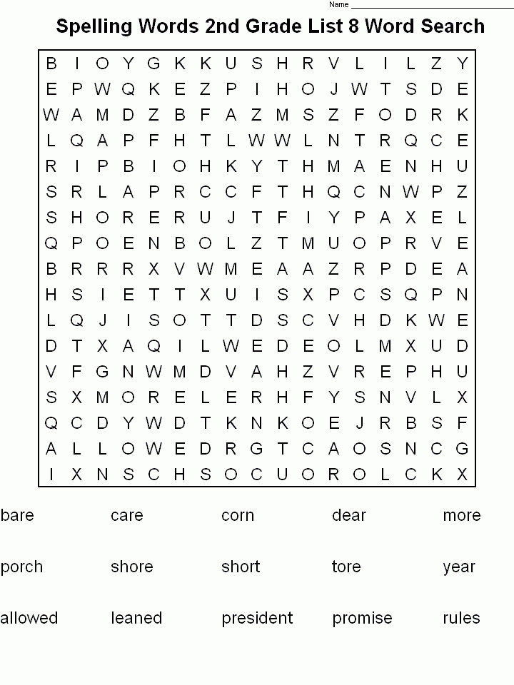 Free Printable Crossword Puzzles For 2nd Graders With Answers