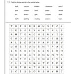 2nd Grade Word Search Best Coloring Pages For Kids 2nd