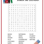 7 FREE Printable Back To School Word Searches Back To