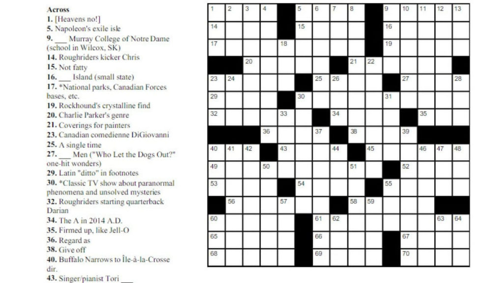 Afternoon Edition S Crossword Puzzle Contest