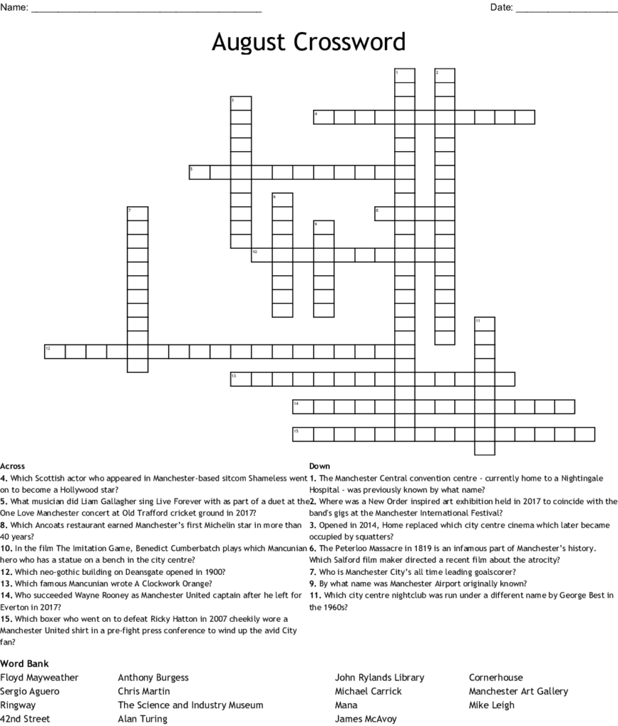 Arts Entertainment Crosswords Word Searches Bingo
