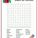 Back To School Word Search