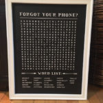 Bathroom Word Search Sign Forgot Your Phone Funny