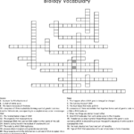 Biology Vocabulary Crossword WordMint