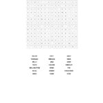 Body Parts Vocabulary Word Search