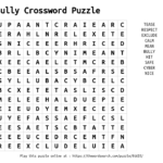 Bully Crossword Puzzle Word Search