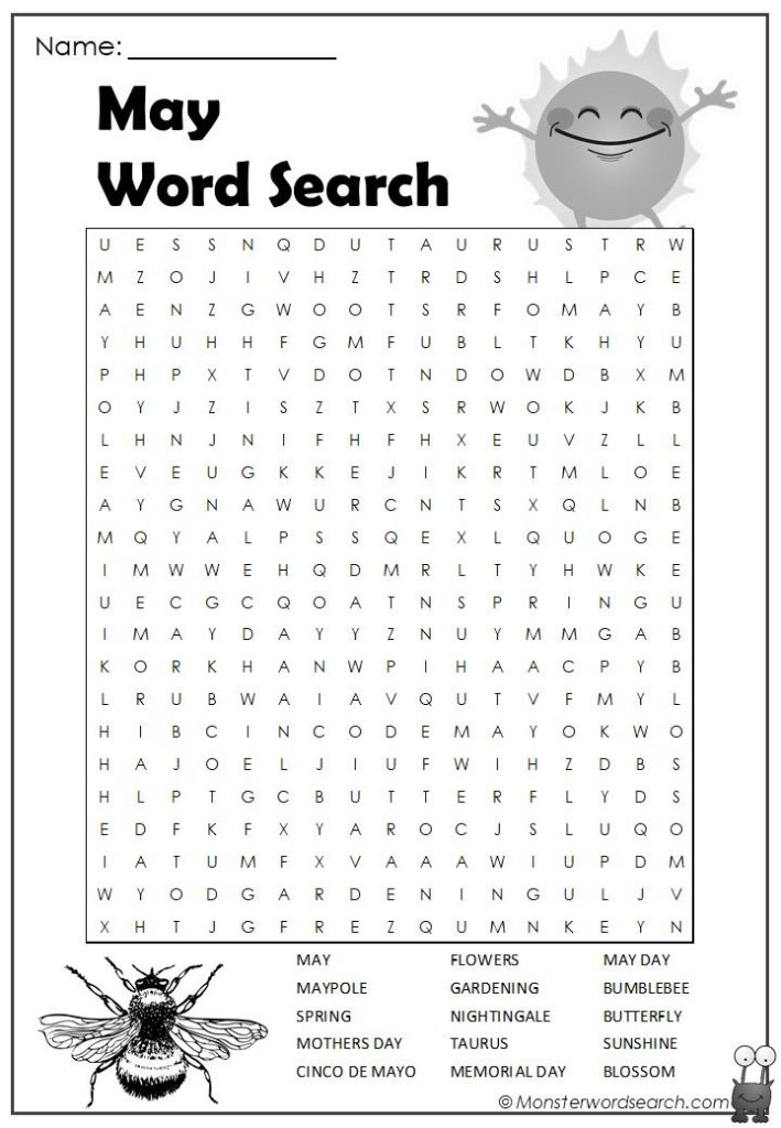 Check Out This Fun Free May Word Search Free For Use At