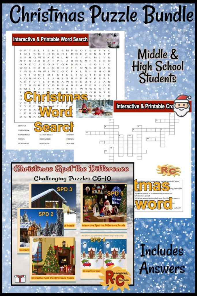 Christmas Interactive Puzzles Bundle In 2020 Tenth Grade