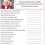 Christmas Themed Song Quiz Game Sheet