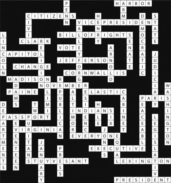 Printable 50 States Crossword Puzzle