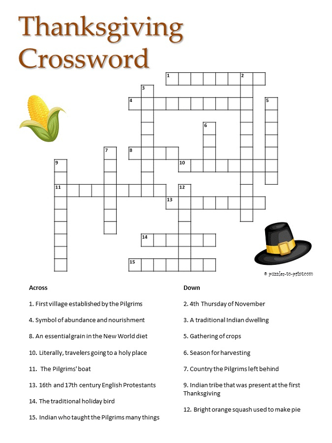 Library Crossword Puzzles Elementary Printable