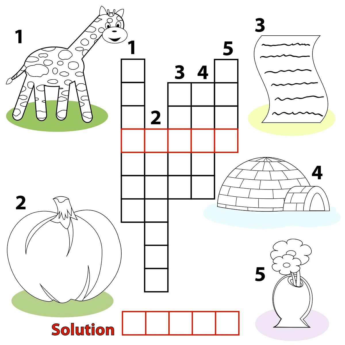 Printable Super Crossword Puzzle For Kids
