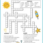 Crossword Puzzles For Kids Summer Activity Mrs Merry