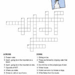 Crossword Puzzles For Kids Winter Coloring Sheets