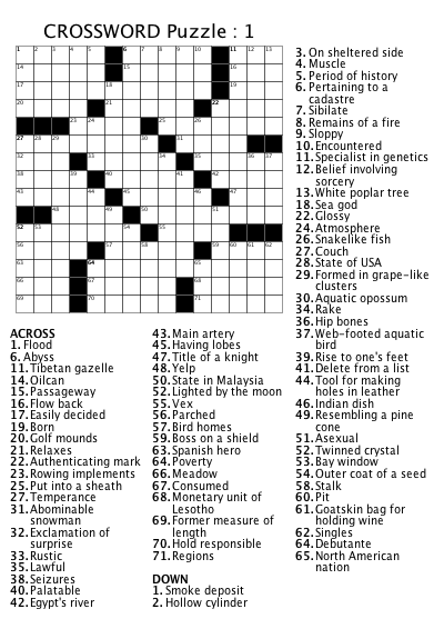 Washington Post Free Printable Crossword Puzzles