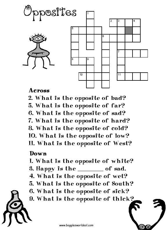 Esl Jobs Crossword Puzzle Printable