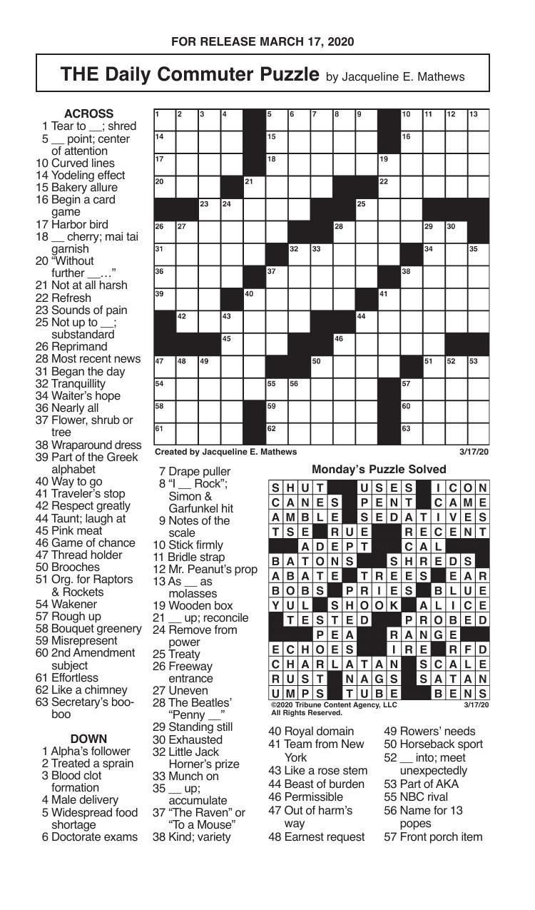 Images Of Black History Crossword Puzzle Printable