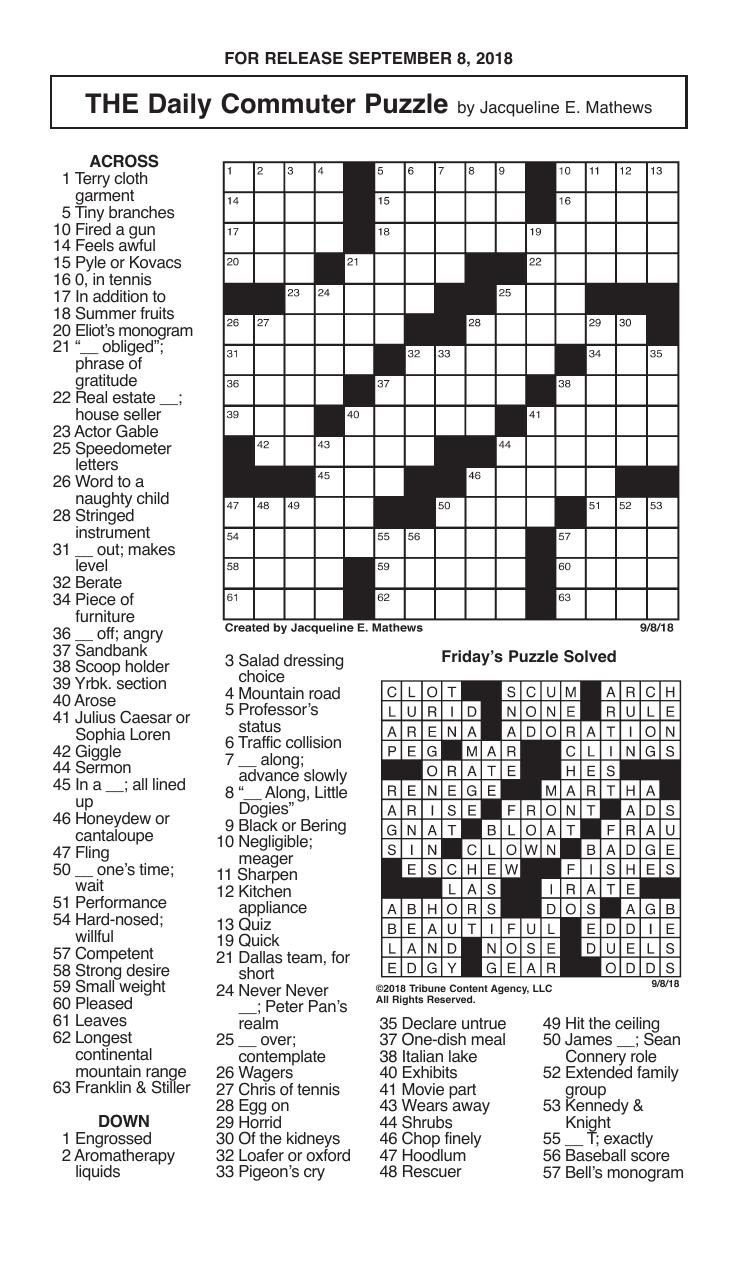 Printable Crossword Puzzles Penguin