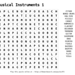 Download Word Search On Musical Instruments 1