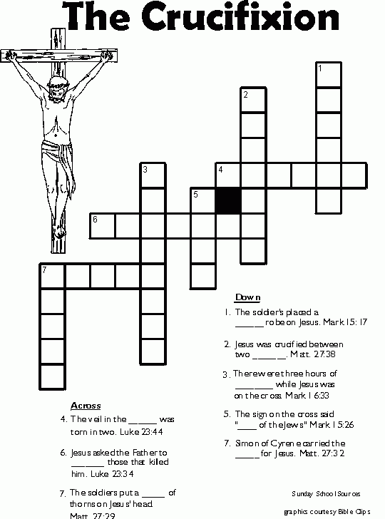 Bible Crossword Puzzles Printable Old Testament