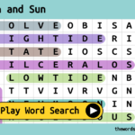 Earth Moon And Sun Word Search