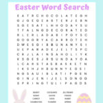 Easter Word Search Printable Worksheet With 20 Easter