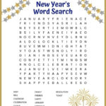 Free New Year S Word Search Printable Worksheet With 18
