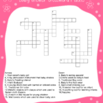 Free Printable Baby Shower Crossword Puzzle Game