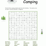 Free Printable Camping Word Search Camping Printables