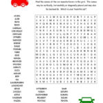 Free Printable Car Makers Word Search Word Puzzles Word