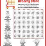 Free Printable Grocery Store Word Search Word Puzzles