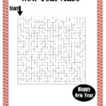 Free Printable New Year Mazes