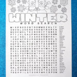 Free Printable Winter Word Search Coloring Page Winter