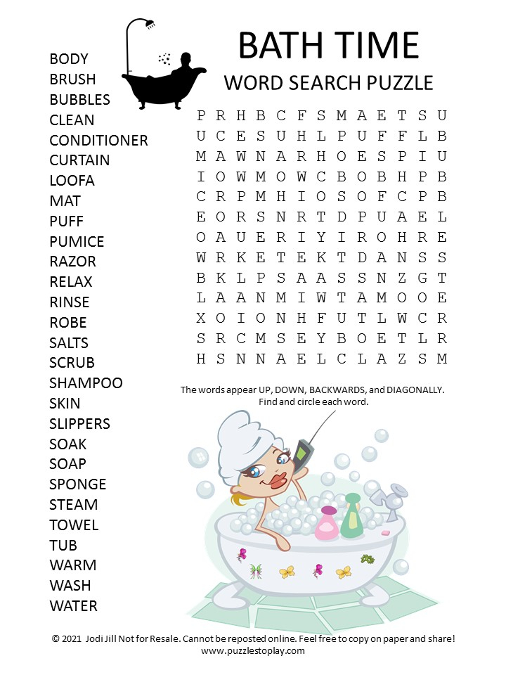 Free Printable Picture Crossword Puzzle For Kids Word List