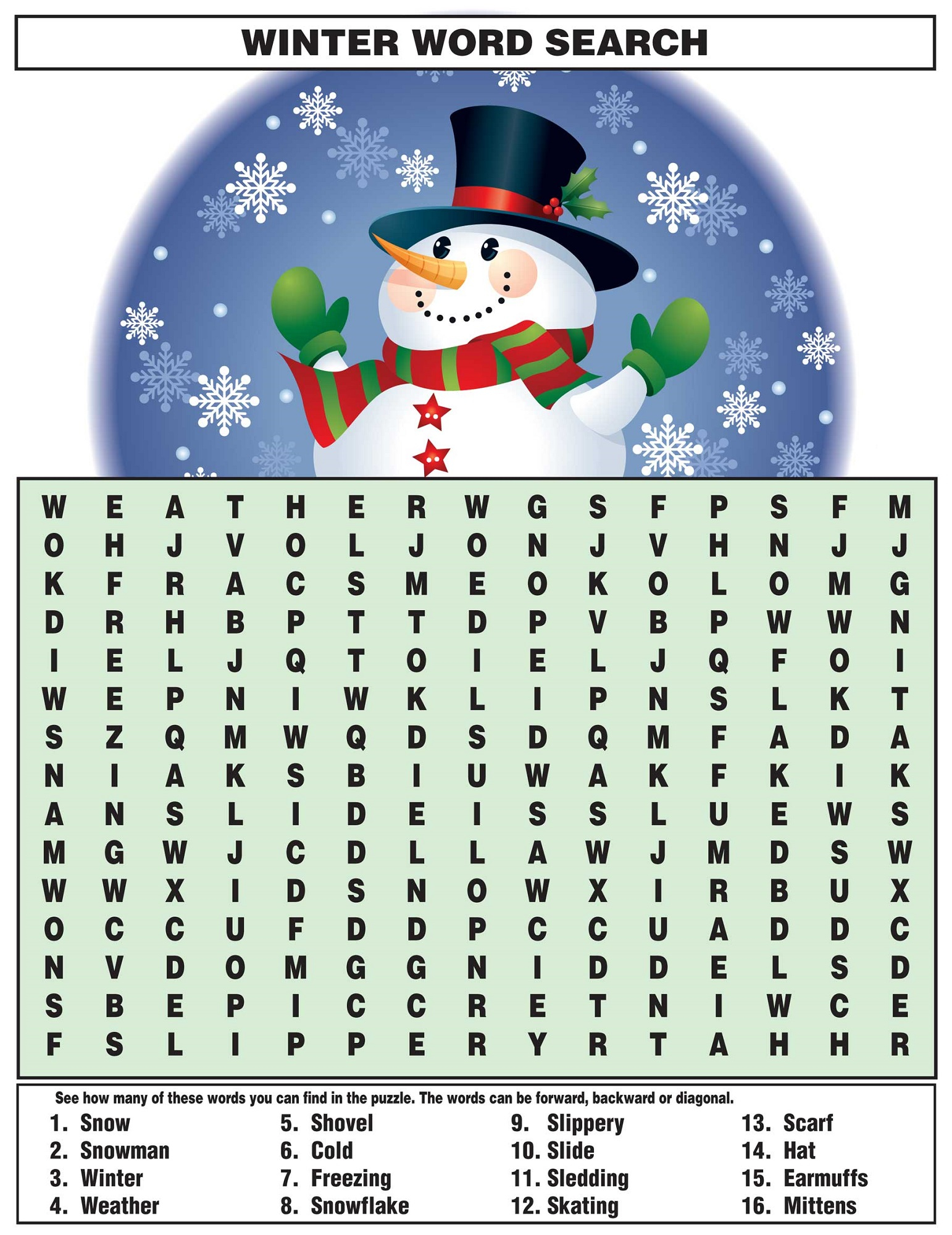 Printable Crossword Puzzles For Kid
