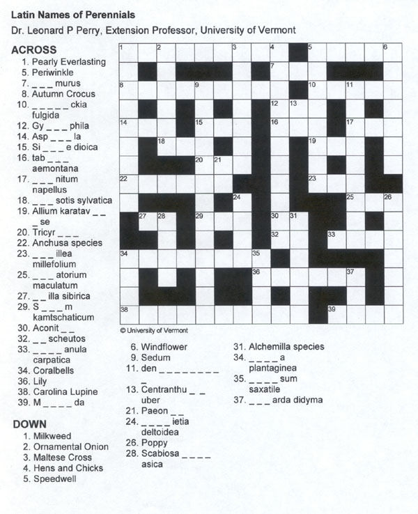 Flowers For Algernon Crossword Puzzle Printable