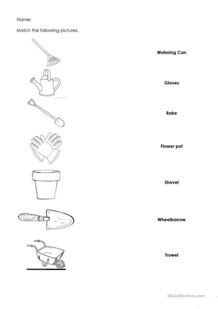 Gardening Tools English ESL Worksheets For Distance