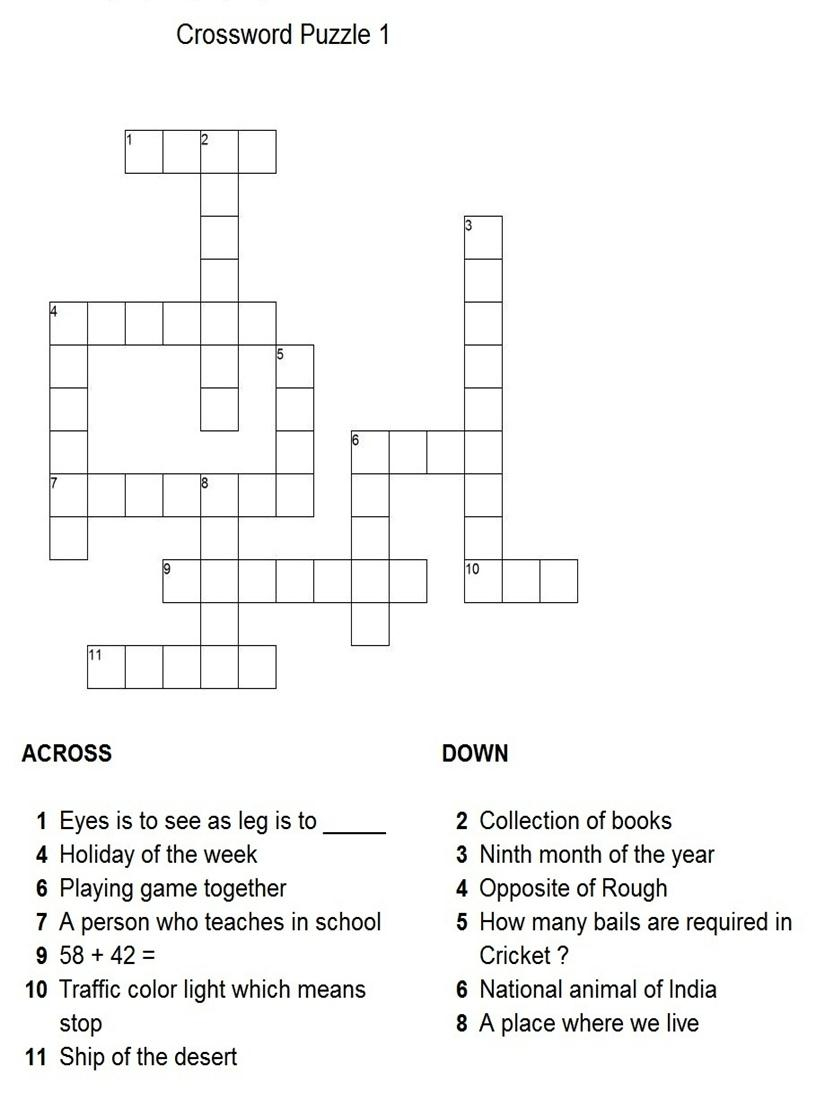 Human Blood Printable Crossword Puzzle Answers
