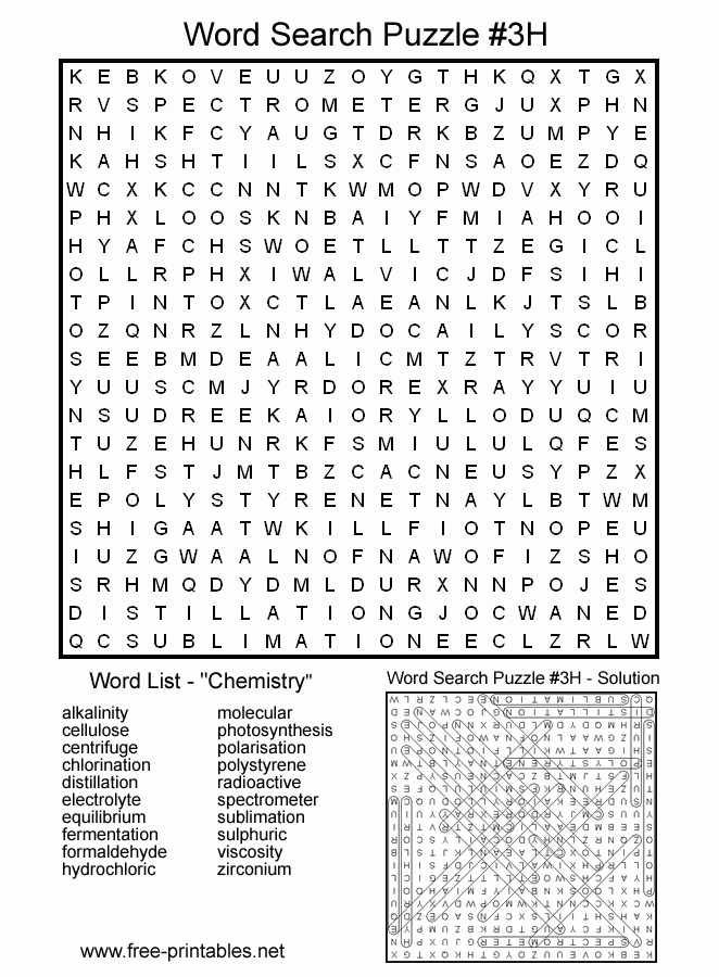Printable Nuclear Chemistry Crossword Puzzle