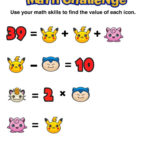 Have You Seen These Free Pok Mon Math Puzzles Mashup