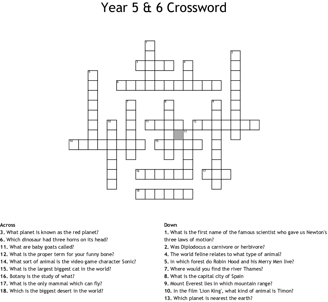 Printable Crossword Puzzles For Jun 21 2022