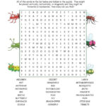 Insect Word Search Puzzle Word Puzzles For Kids School