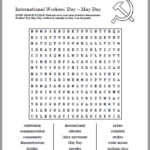 International Workers Day Word Search Puzzle Student
