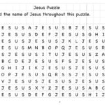J E S U S Word Puzzle Worksheet Ministry To Children