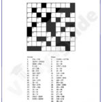 Math Crossword Puzzles For Kids Worksheets 99Worksheets