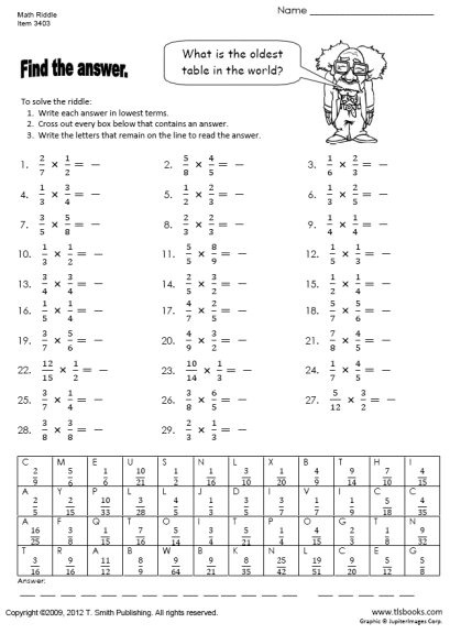Multiplication Puzzle Worksheets 5th Grade Worksheets Master