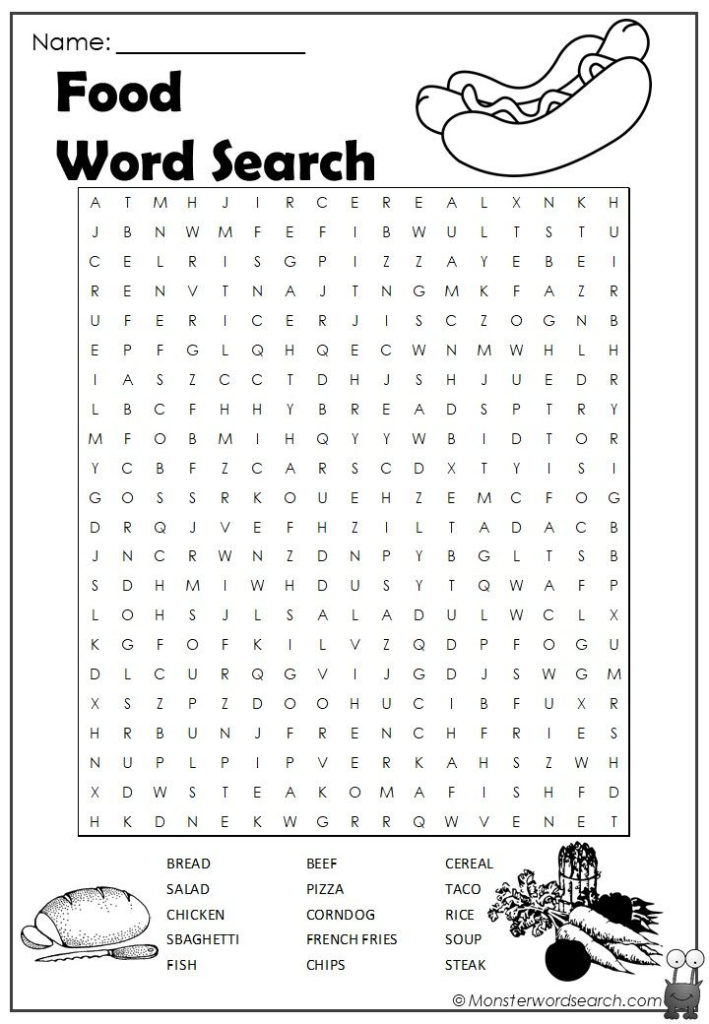 Nice Food Word Search Word Puzzles For Kids Food Words