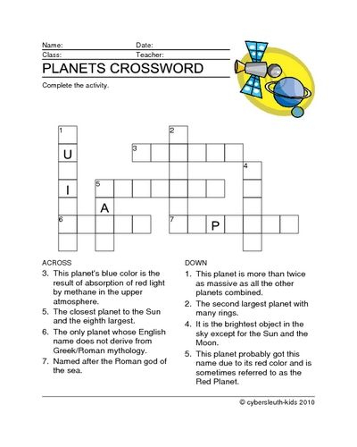 Free Printable Crossword Puzzles For 8th Graderes