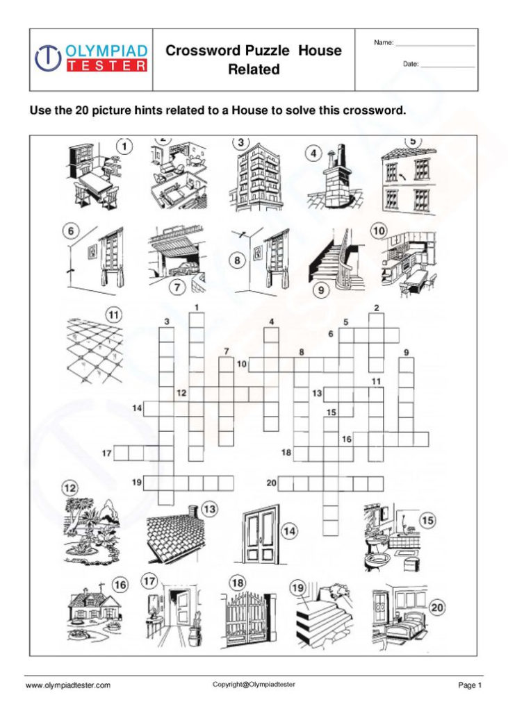 Science Crossword For Kids Housing Puzzles For Kids