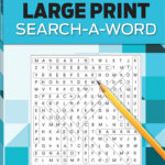 Search A Word 3 Blue Large Print Puzzles Series 4 Word